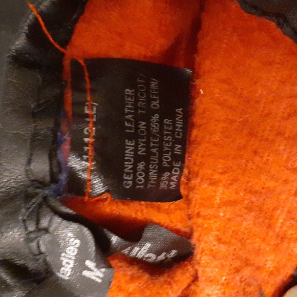 GENIUE LEATHER BLACK GLOVES THINSULATE MED EUC - Picture 3 of 4